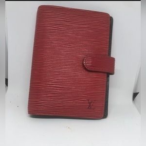 Louis Vuitton Red Epi Agenda Mini Planner *NO PAPER *